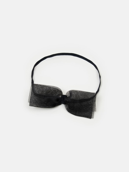 аксессуар для волос с бантом "уголь" фотография