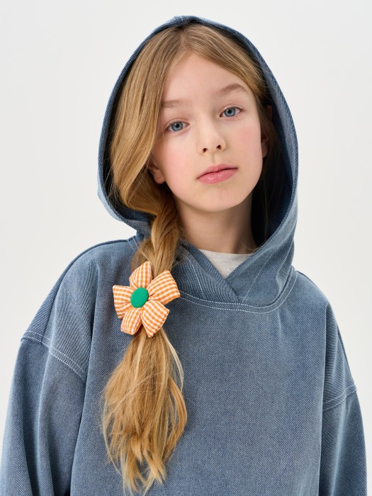 анорак джинсовый "синий" 7+ из джинсы и джинскота спереди