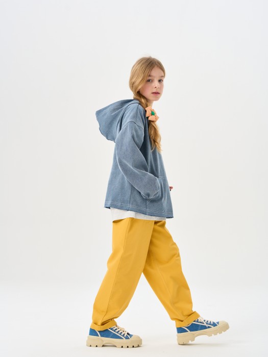 анорак джинсовый "синий" 7+ повседневного стиля с лицевой стороны