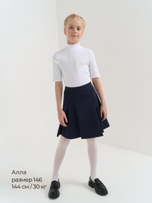 бадлон с коротким рукавом "белый" 7+ из россии вид сбоку