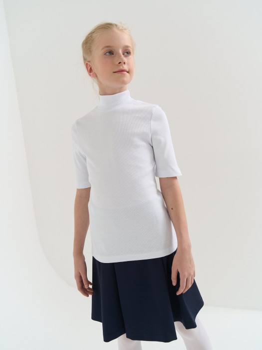 бадлон с коротким рукавом "белый" 7+ из проверенных материалов спереди