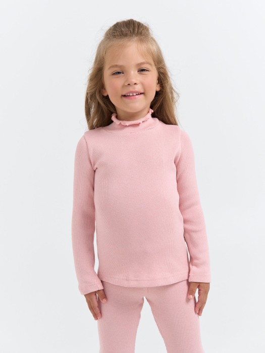 бадлон с волнистым воротом "чайная роза" с начесом фотография