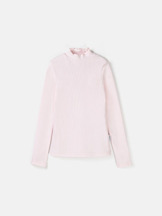 бадлон с волнистым воротом "розовый" 7+ от бренда bungly вид слева