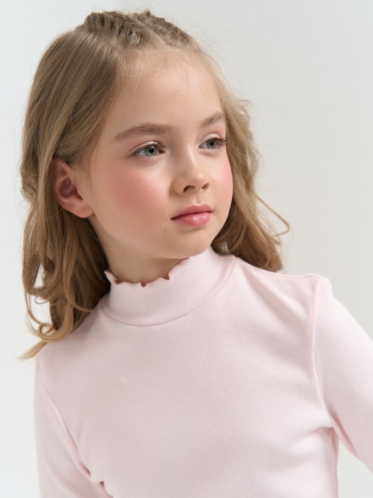 бадлон с волнистым воротом "розовый" 7+ из проверенных материалов спереди