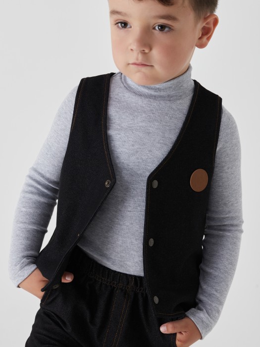 бадлон "серый меланж" по цене 1199 руб вид справа