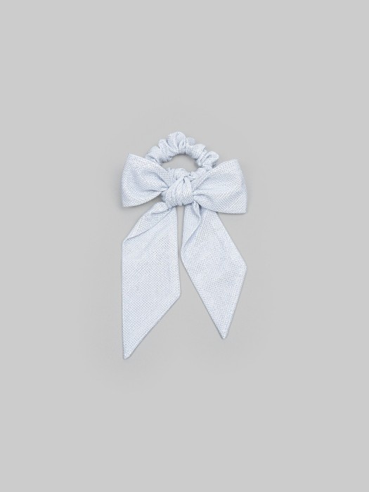 бант "серебро" от бренда bungly вид слева