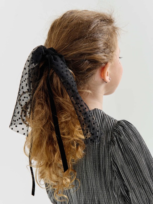 бант "уголь" от бренда bungly вид слева