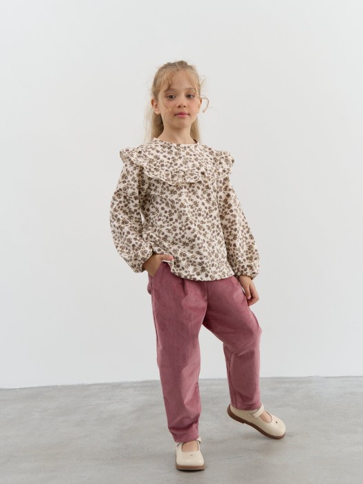 блузка фланелевая с объемными рукавами "молоко" по цене 2599 руб вид справа