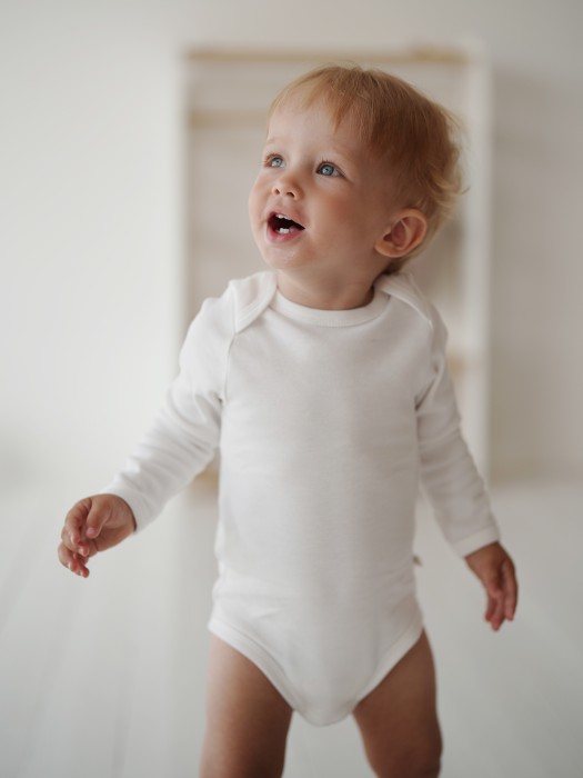 боди с длинным рукавом "сливки" 0+ фотография