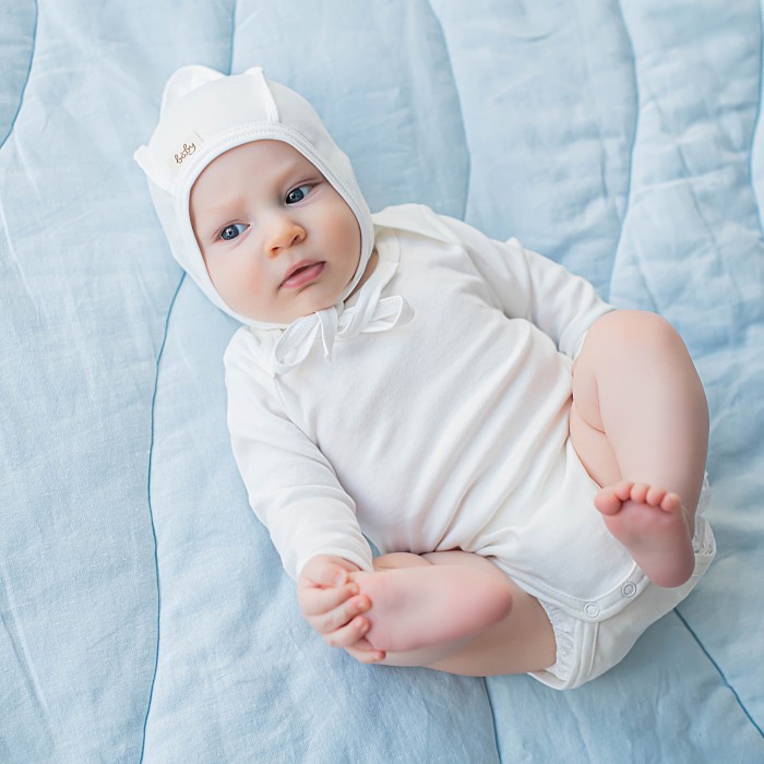 боди с длинным рукавом "сливки" 0+ по цене 1099 руб вид справа