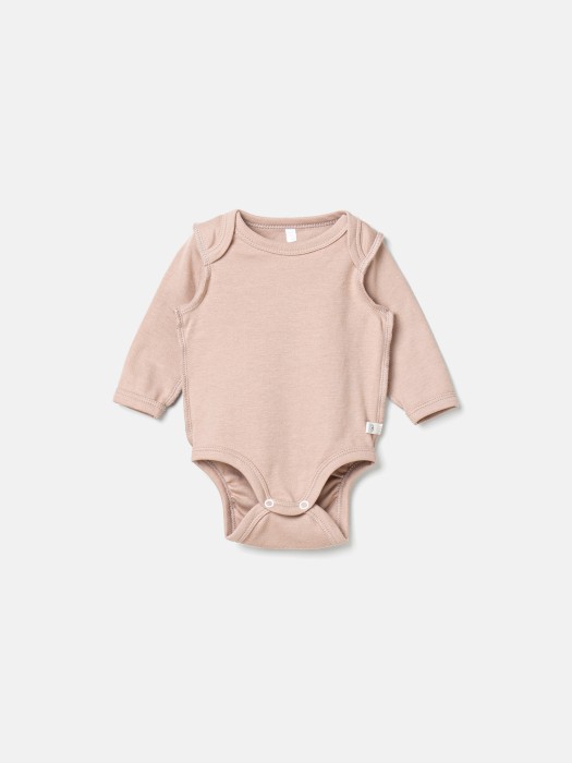 боди с наружными швами "карамель" 0+ от бренда bungly вид слева