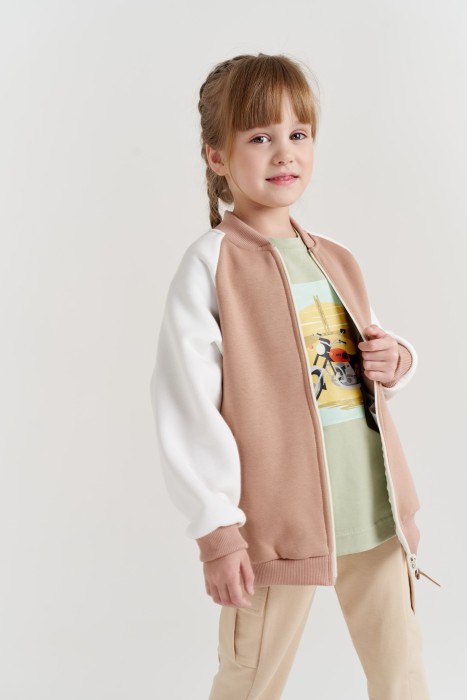 бомбер "карамель" из проверенных материалов спереди