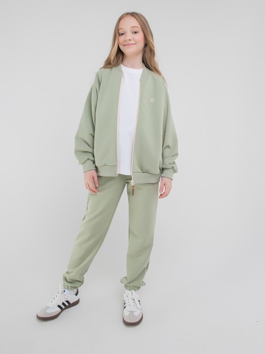 бомбер "шалфей" 7+ из проверенных материалов спереди