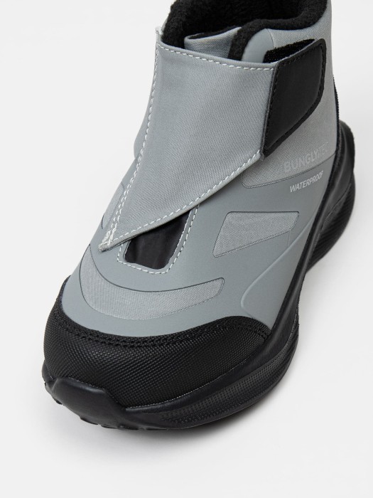 ботинки демисезонные "серые" bungly tec из россии вид сбоку