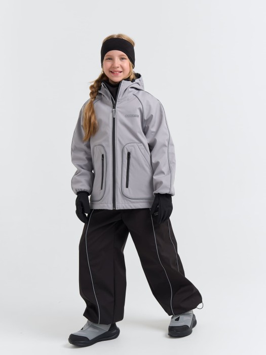 ботинки демисезонные "серые" bungly tec из проверенных материалов спереди