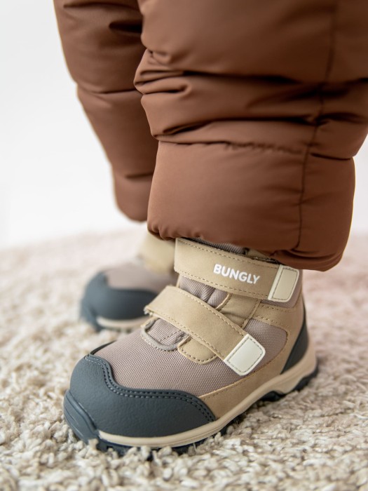 ботинки зимние "какао" от бренда bungly вид слева