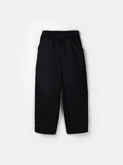 брюки багги из денима "уголь" 7+ от бренда bungly вид слева