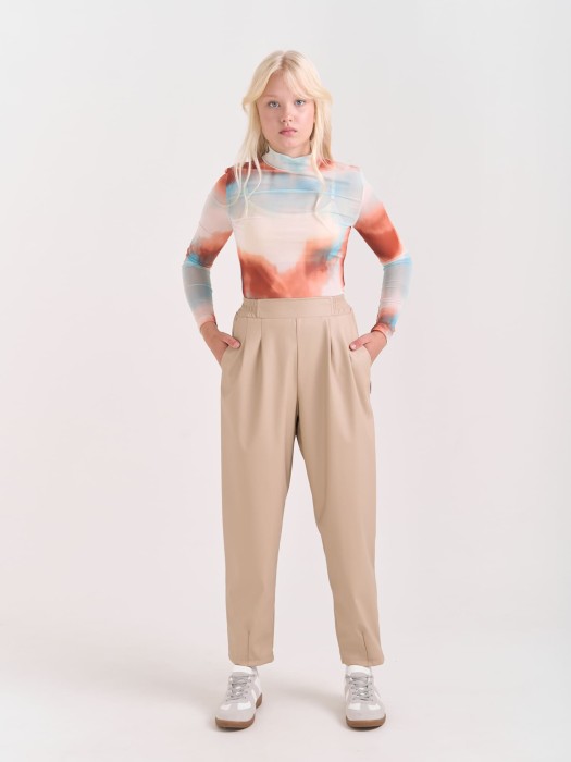 брюки бананы облегченные "беж" подростковые фотография