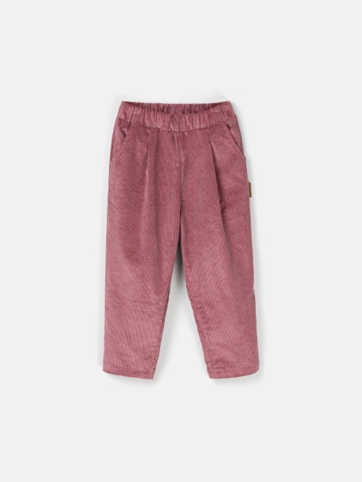 брюки бананы вельветовые "пепельная роза" от бренда bungly вид слева