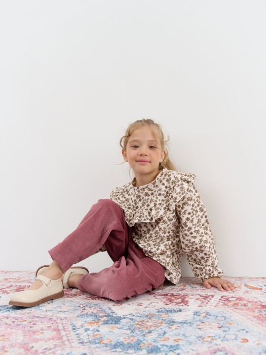 брюки бананы вельветовые "пепельная роза" по цене 1819 руб вид справа