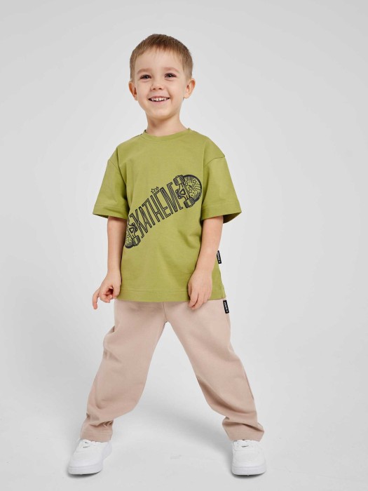 брюки "беж" от бренда bungly вид слева