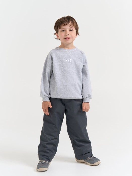 брюки демисезонные "антрацит" с утеплителем от бренда bungly вид слева