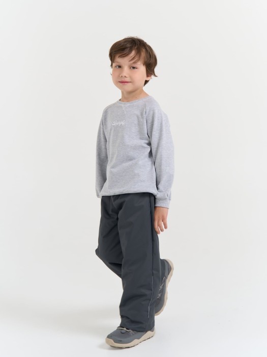 брюки демисезонные "антрацит" с утеплителем из проверенных материалов спереди