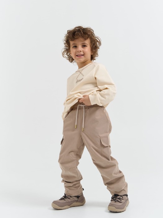 брюки демисезонные "беж" из россии вид сбоку