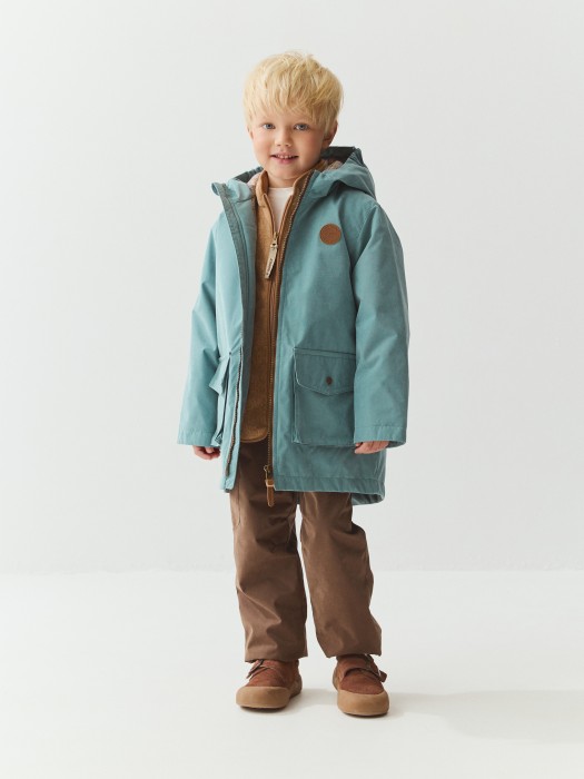 брюки демисезонные "кофе" из проверенных материалов спереди