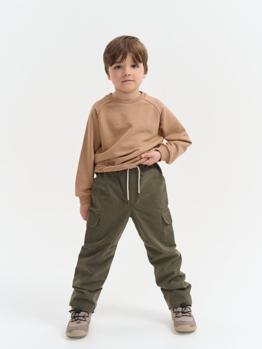 брюки демисезонные "папоротник" от бренда bungly вид слева