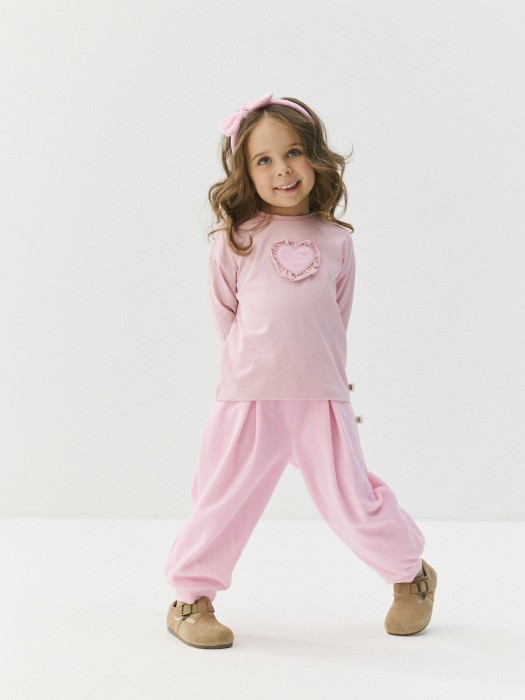 брюки из велюра "розовые" 0+ фотография