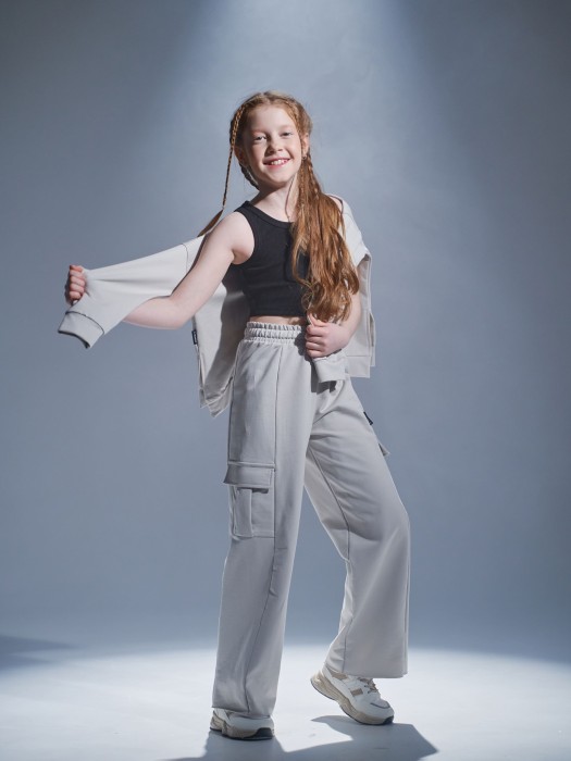 брюки карго облегченные "туман" 7+ фотография