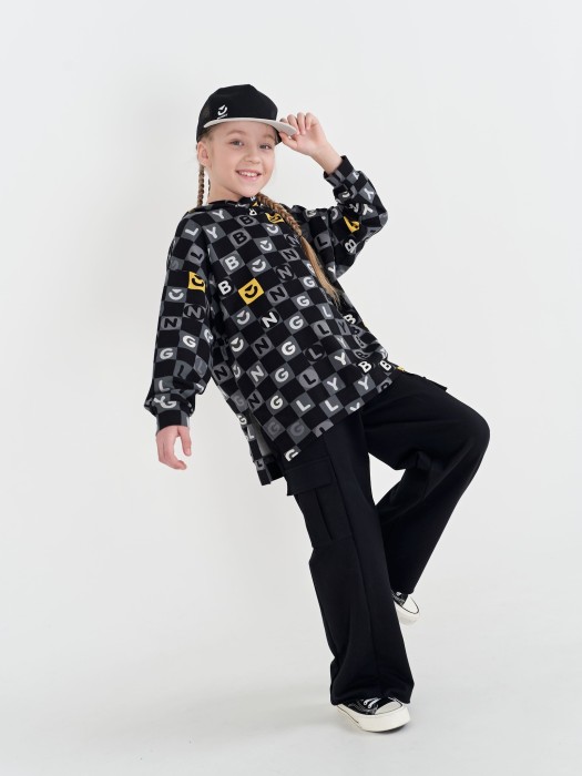 брюки карго облегченные "уголь" 7+ из россии вид сбоку