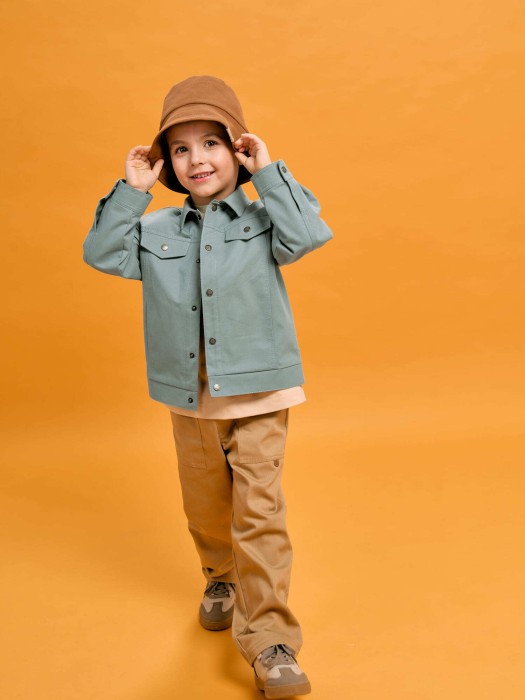 брюки карго "песок" универсального стиля с лицевой стороны