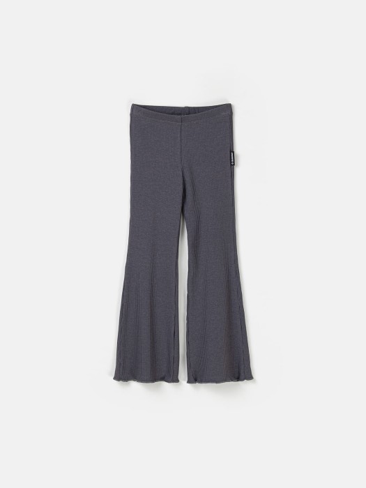 брюки клеш "графит" в рубчик от бренда bungly вид слева