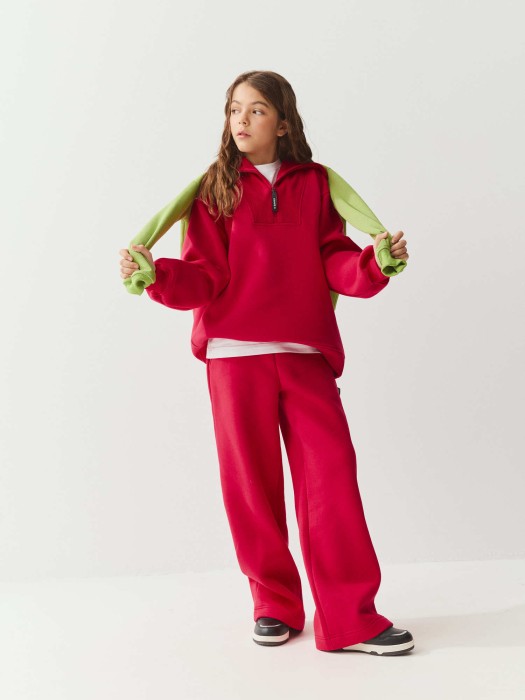 брюки палаццо "малина" утепленные 7+ фотография