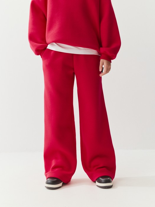 брюки палаццо "малина" утепленные 7+ из россии вид сбоку