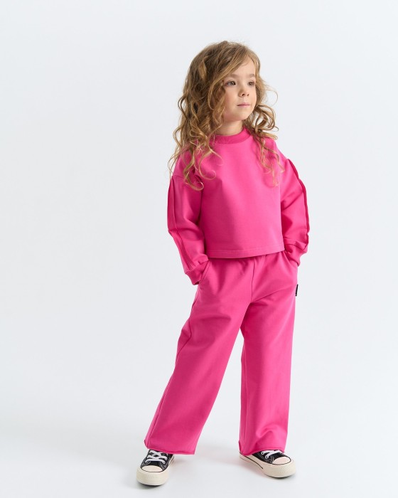 брюки палаццо облегченные "бабл-гам" из россии вид сбоку