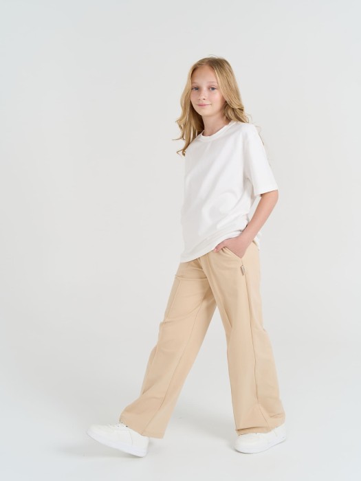 брюки палаццо облегченные "сафари" 7+ из россии вид сбоку