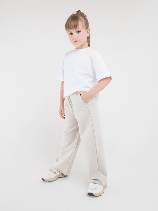 брюки палаццо облегченные "туман" фотография