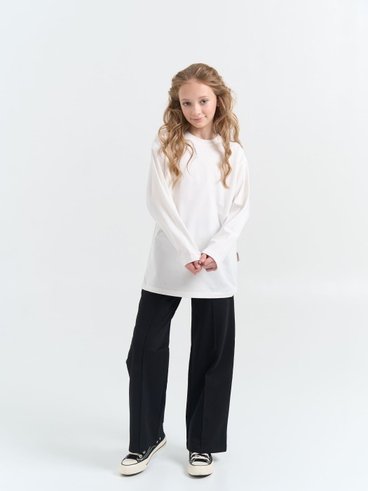 брюки палаццо облегченные "уголь" 7+ из россии вид сбоку