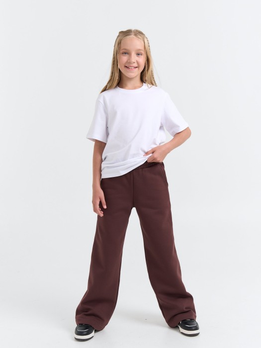 брюки палаццо "шоколад" утепленные 7+ фотография