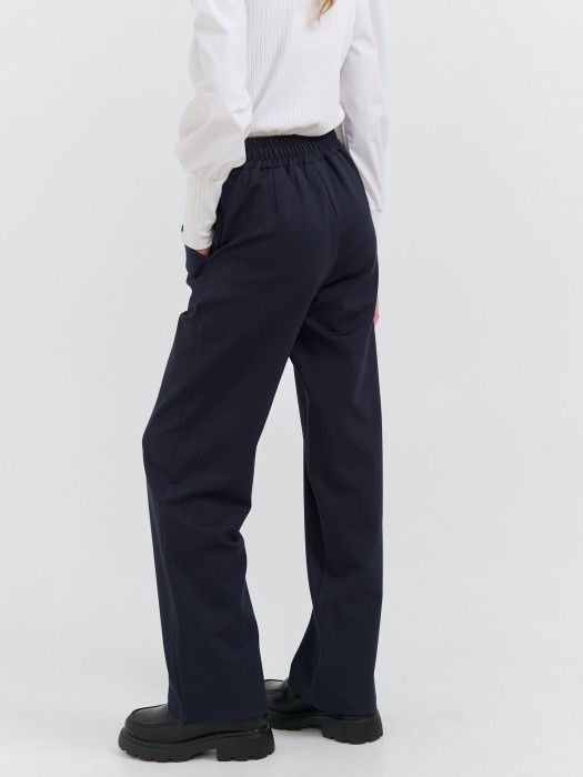 брюки "синие" для девочки 7+ универсального стиля с лицевой стороны