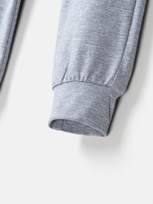брюки со спущенным шагом "серый меланж" от бренда bungly вид слева