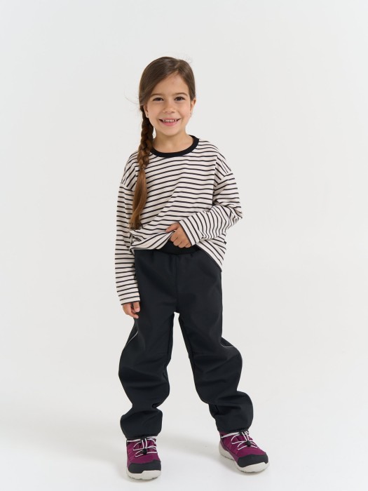 брюки softshell демисезонные "уголь" от бренда bungly вид слева