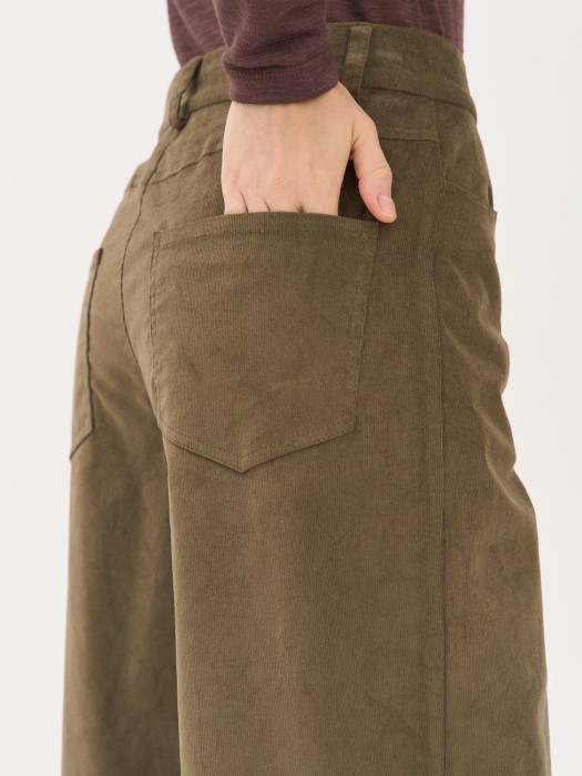 брюки вельветовые "хаки" женские по цене 7390 руб вид справа