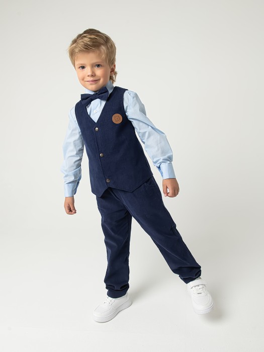 брюки вельветовые "индиго" от бренда bungly вид слева