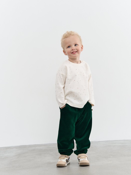 брюки вельветовые "изумруд" 0+ фотография