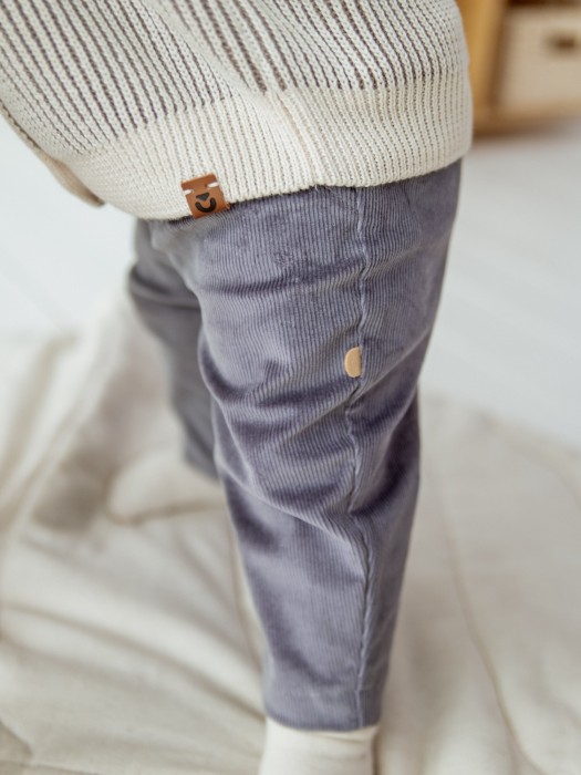 брюки вельветовые "маренго" 0+ от бренда bungly вид слева