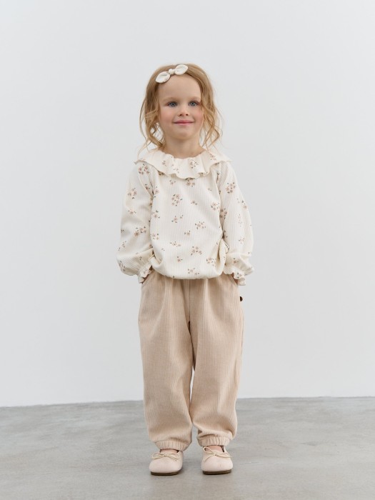 брюки вельветовые "сливочный пудинг" 0+ фотография